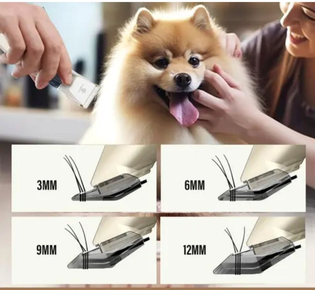 4-in-1 Professional Pet Grooming Kit for Dogs & Cats – Rechargeable Hair Clipper, Scissors & Nail Care Set