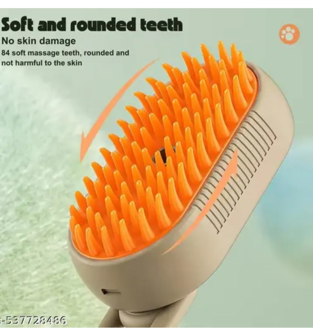 Steam Pet Grooming Brush Self-Cleaning Dog & Cat Hair Remover with Water Tank